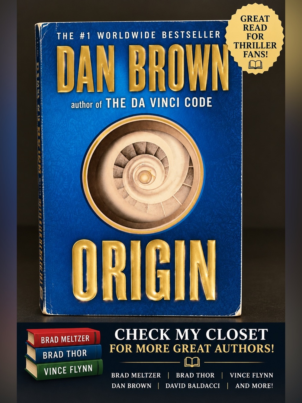 Dan Brown Origin Paperback Robert Langdon Thriller Mystery Novel